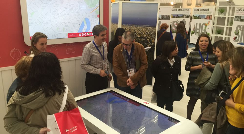 La nueva App “Interactive Tourism” para XTable, presentada en el stand del Ayuntamiento de Barcelona, en el Salón B-Travel.