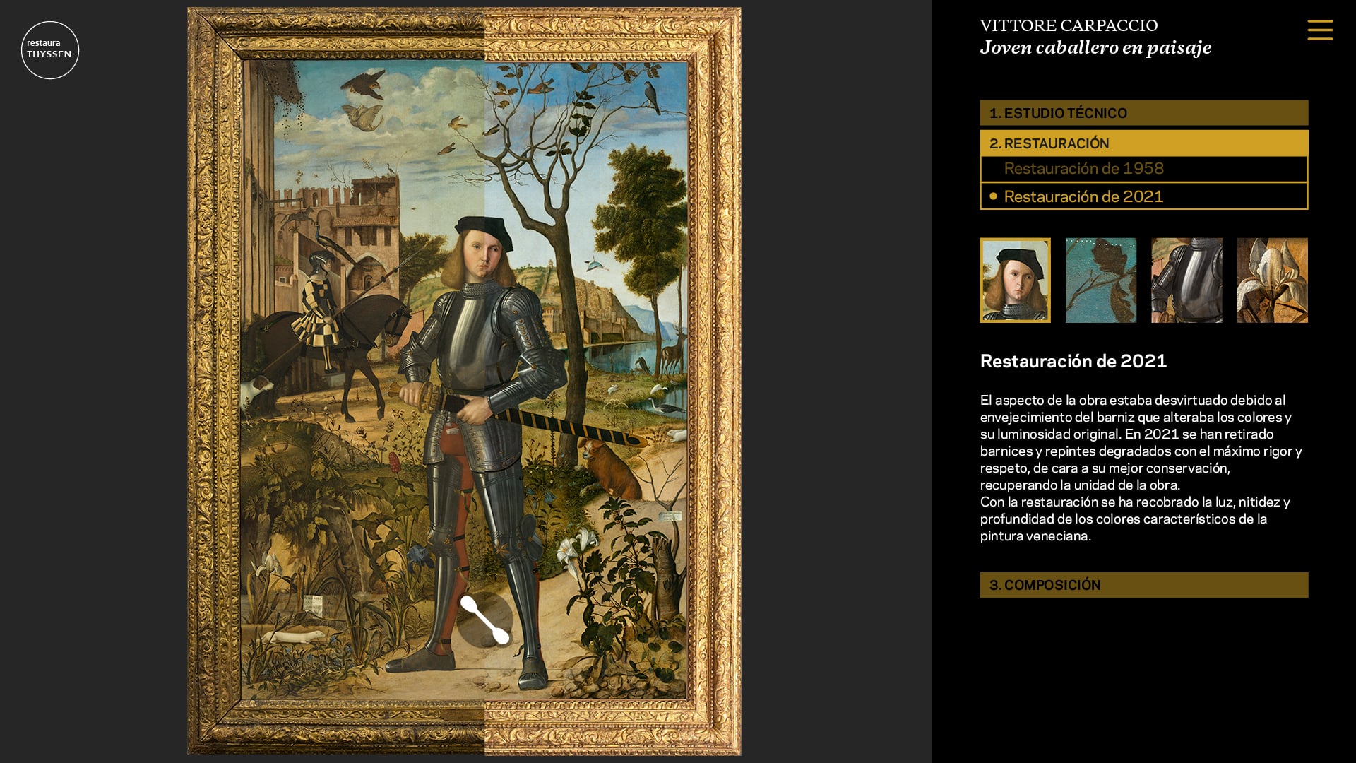 Una ventana interactiva al proceso de restauración con la webapp para el Museo Thyssen