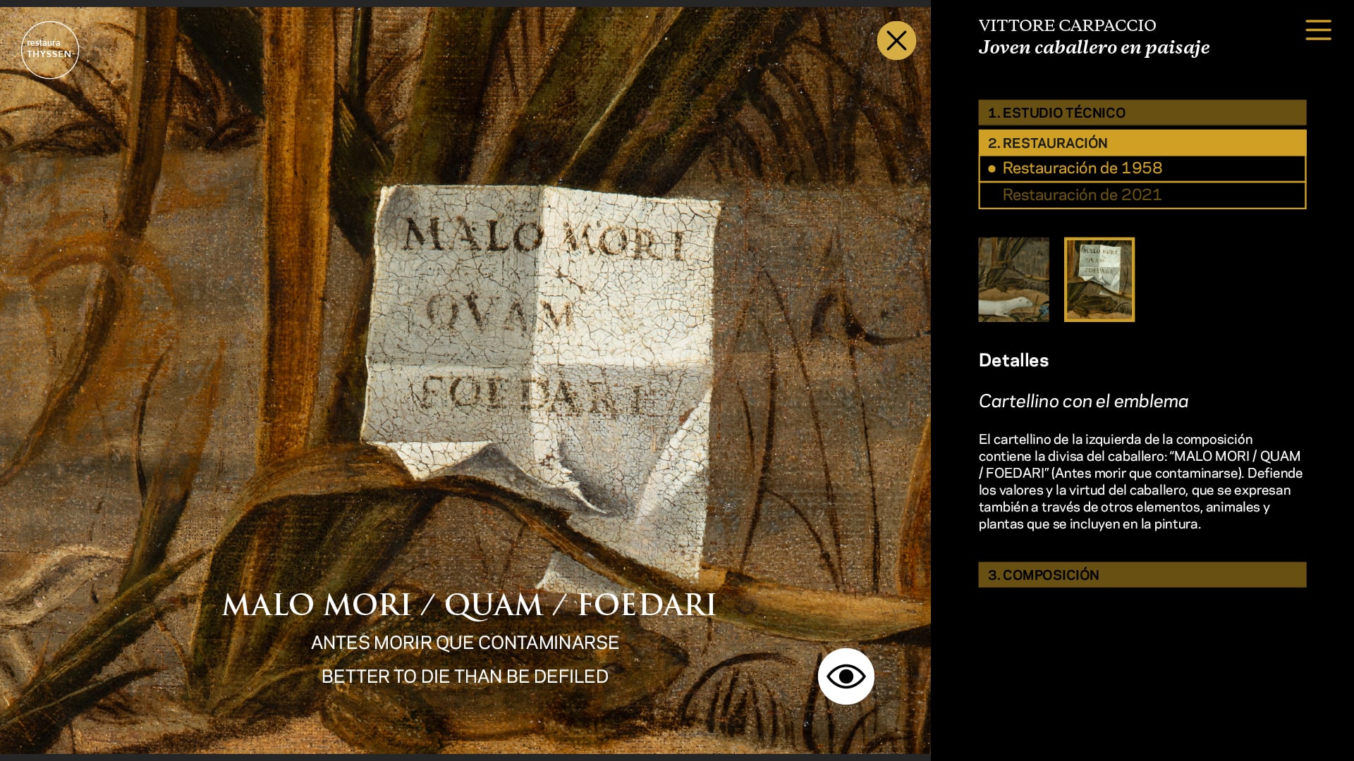 Una ventana interactiva al proceso de restauración con la webapp para el Museo Thyssen