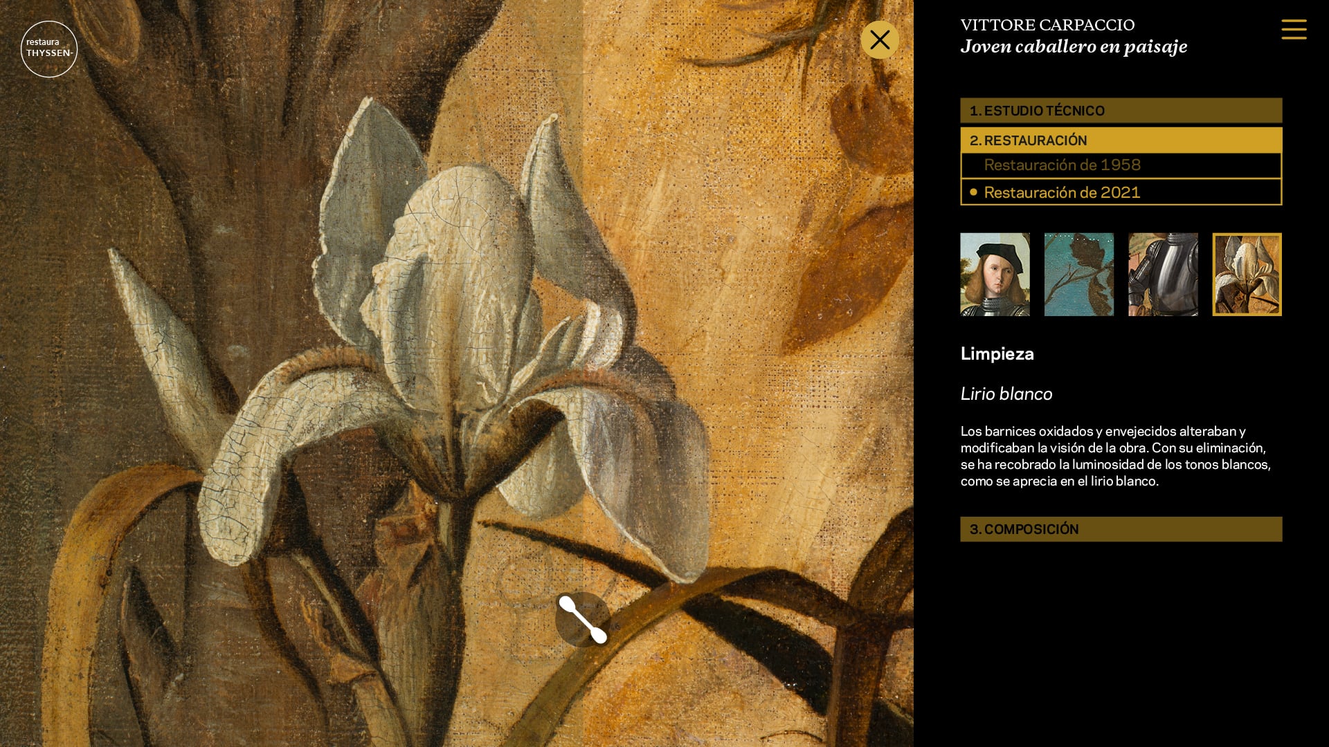 Una ventana interactiva al proceso de restauración con la webapp para el Museo Thyssen
