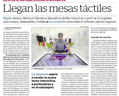 Llegan las mesas táctiles