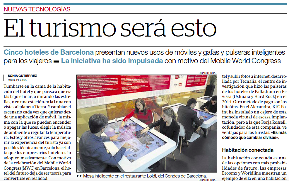 DigaliX en el Artículo: ‘El Turismo será esto’ – El Periódico